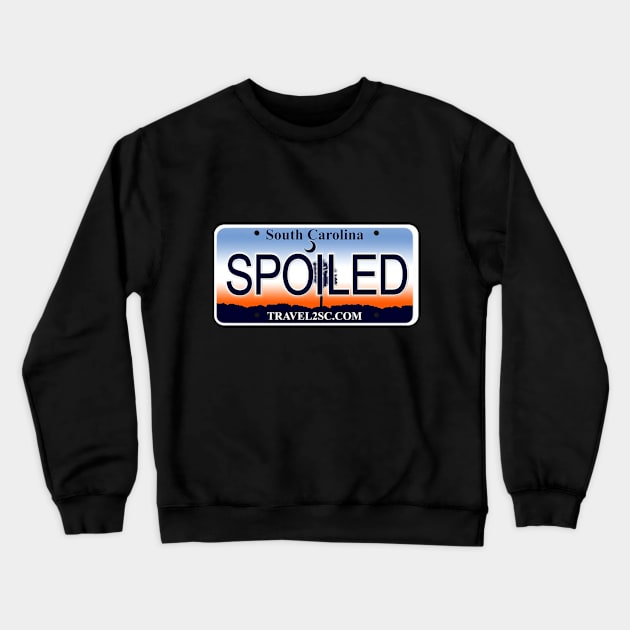 Spoiled South Carolina License Plate Crewneck Sweatshirt by Mel's Designs